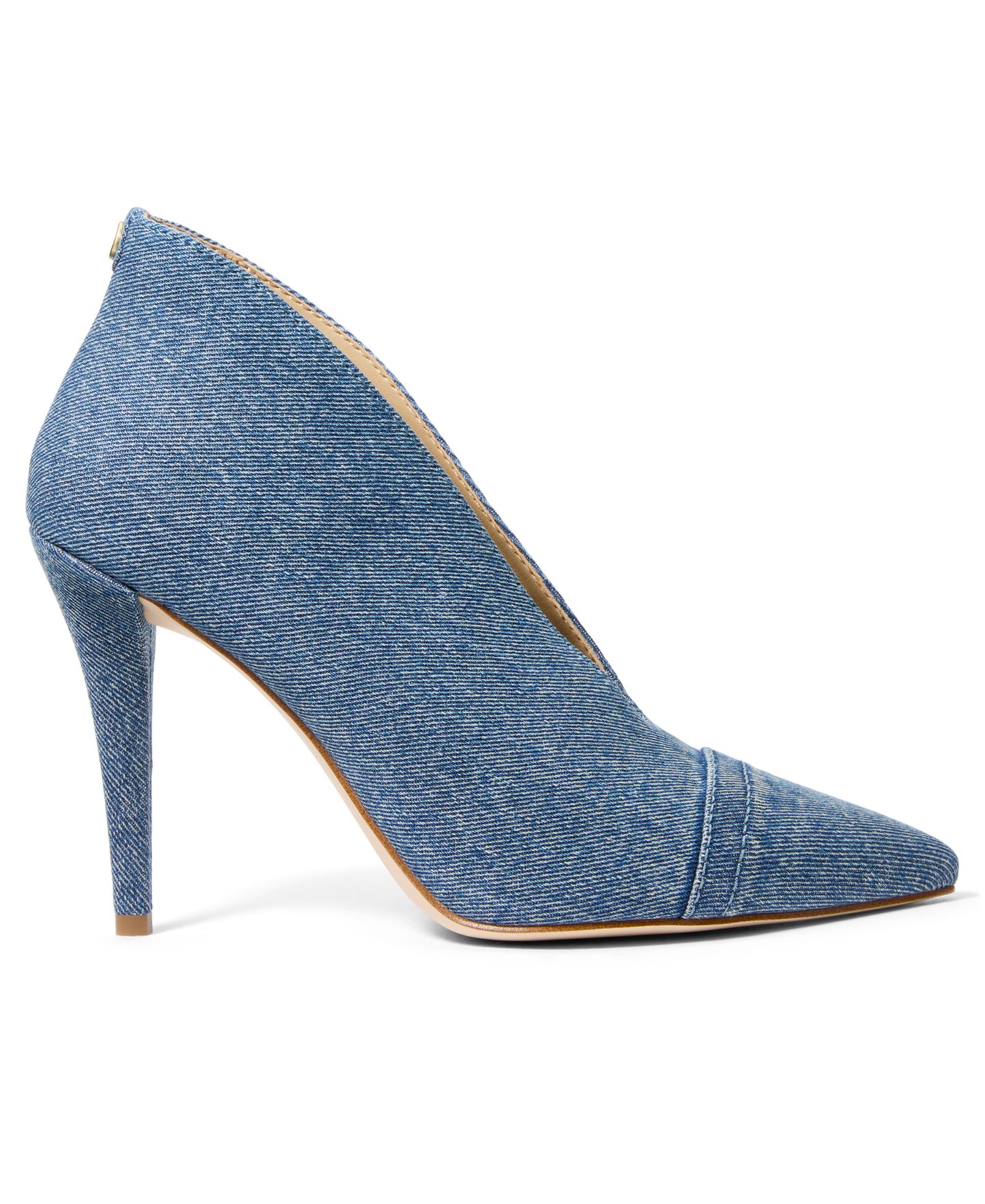 Женские туфли Michael Kors Tonya Toe Cap Slip-On Pumps, цвет: Синий варёный джинсовый — фото 2