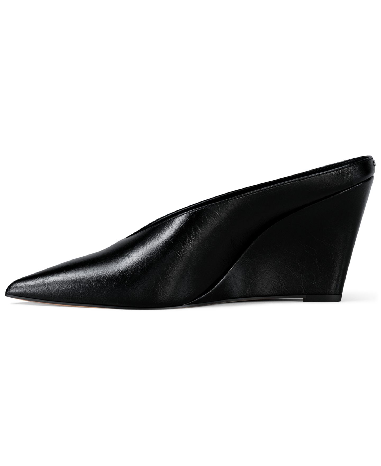 Женские туфли Michael Kors Xandra Slip-On Wedge Pumps, цвет: Чёрный кожаный — фото 7