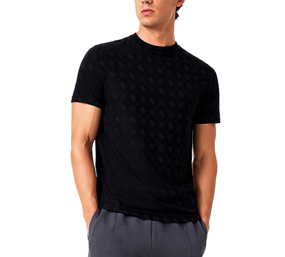 Guess Men's Theo Allover-Monogram Classic-Fit T-Shirt