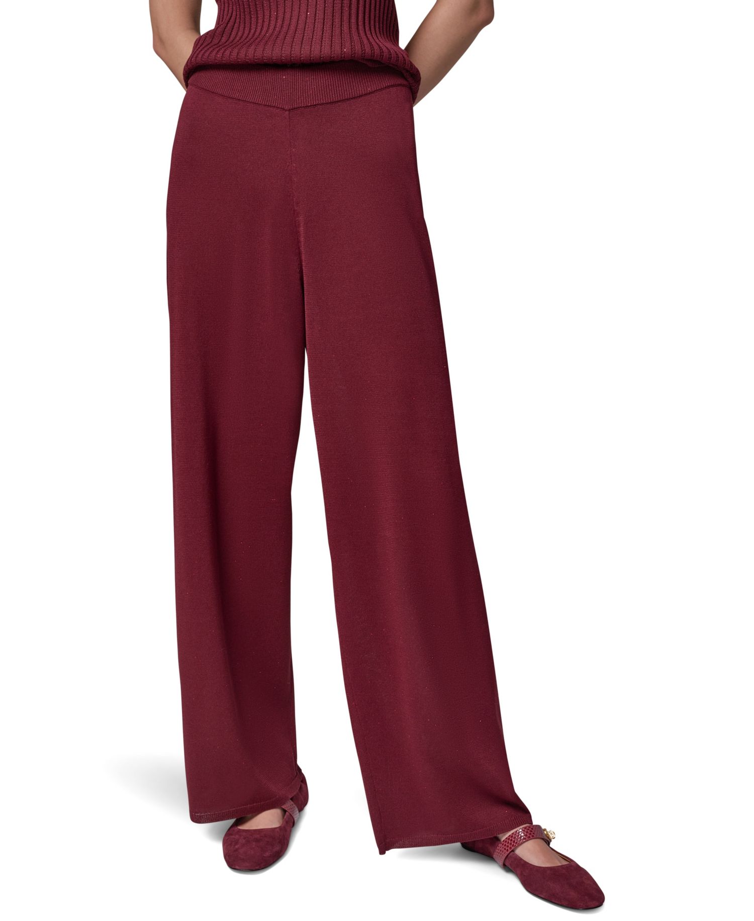 Women's Sequin Wide-Leg Pull-On Pants