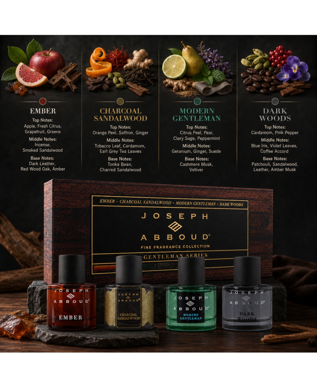 Joseph Abboud 4 Piece Gentleman's Series Eau de Parfum Discovery Set
