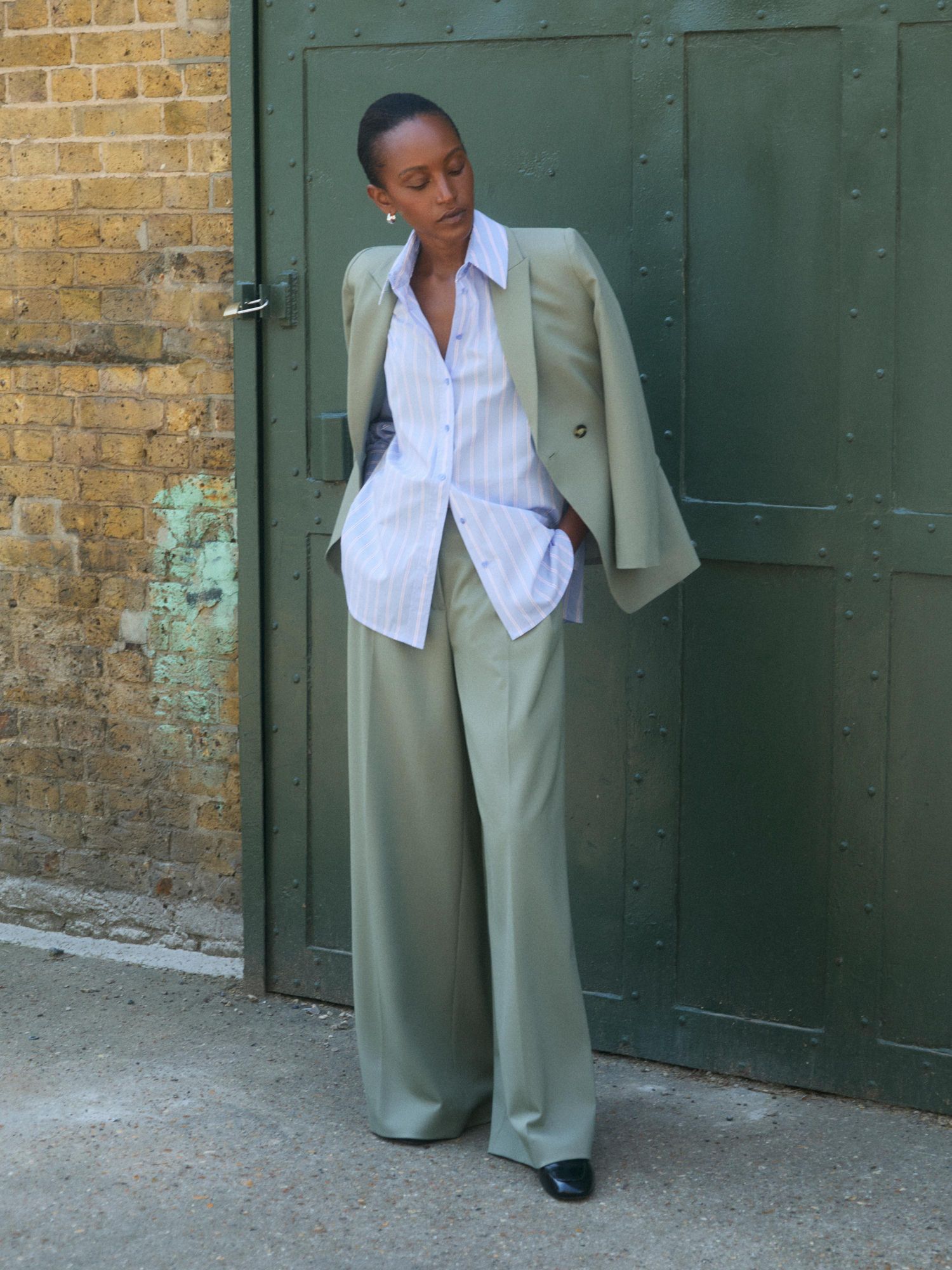 Women's Double-Breasted Stretch Blazer