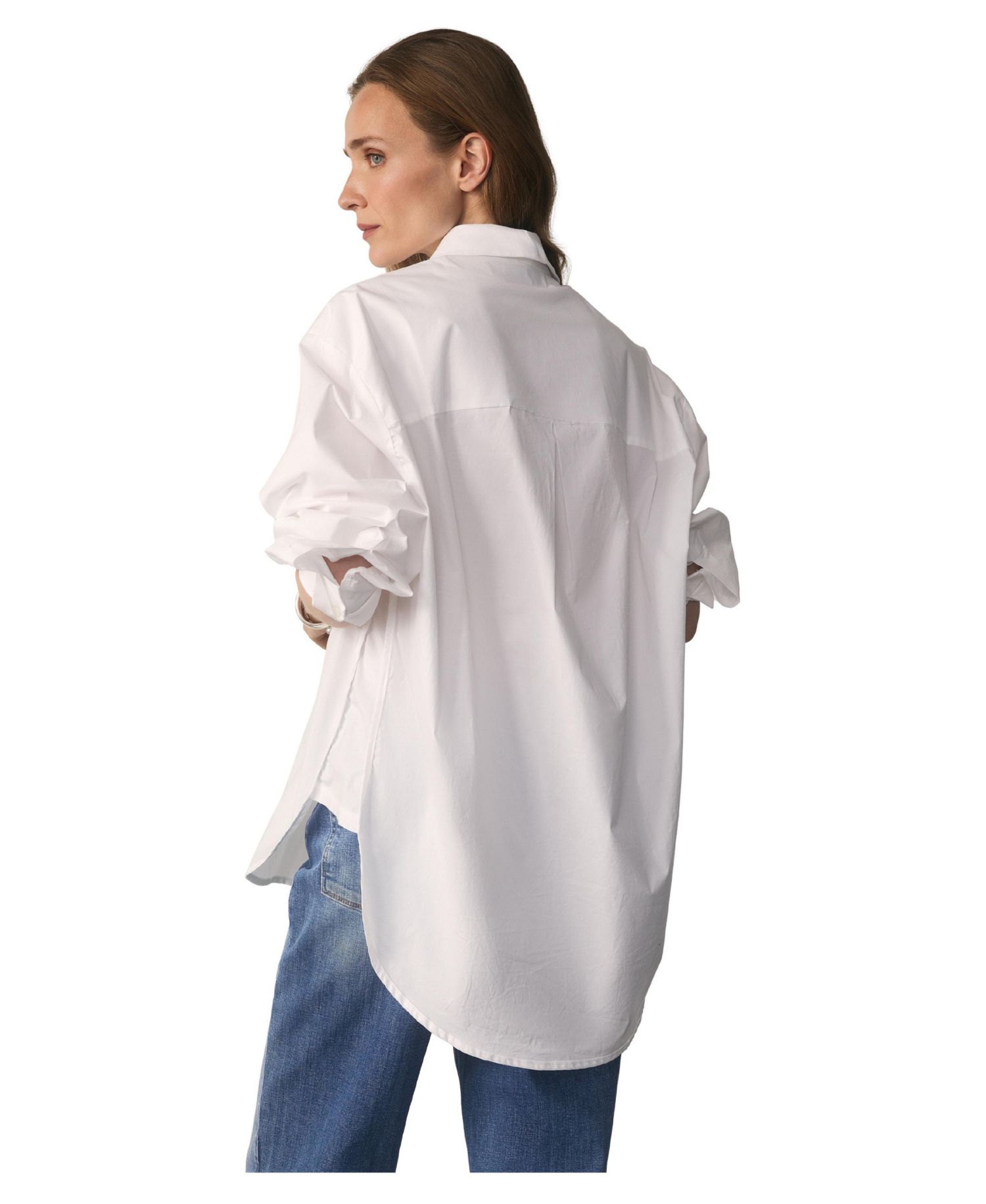 Women's Claudia Cotton-Blend Oversized Long-Sleeve Button-Down Shirt