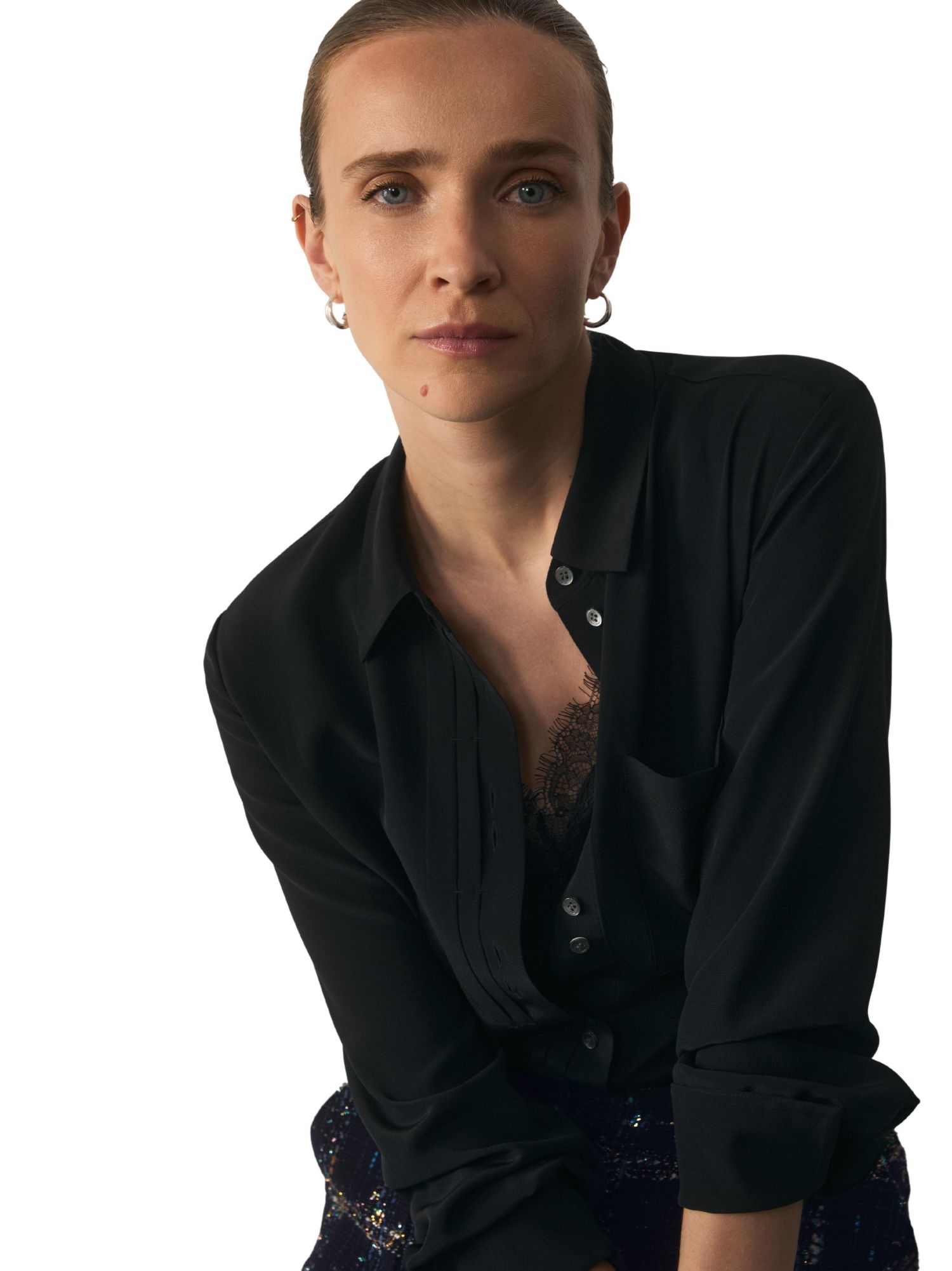 Women's Corso Silk Collared Blouse