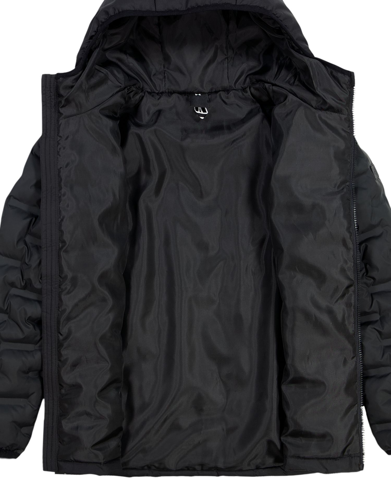 Boys' 8-20 Solid Blue Full-Zip Puffer Hooded Jacket