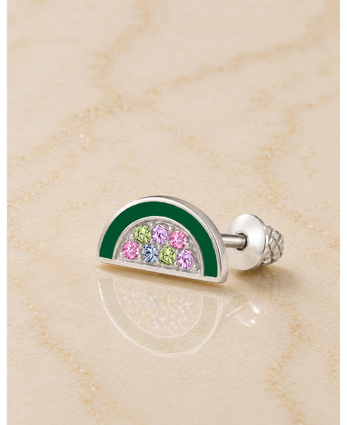 Chanteur Kids Rainbow Hypoallergenic Earrings with Surgical Titanium Screwbacks
