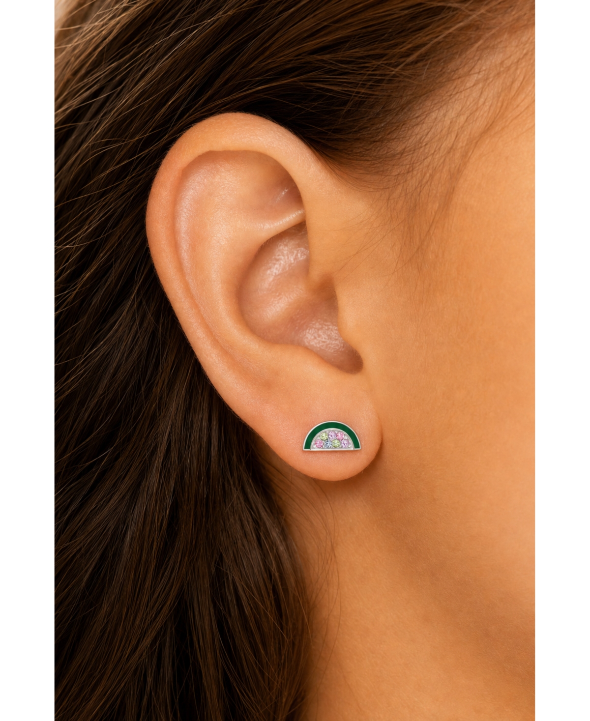 Chanteur Kids Rainbow Hypoallergenic Earrings with Surgical Titanium Screwbacks