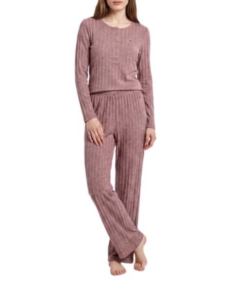 Пижамный комплект Cable-Jacquard, 2 предмета — Tommy Hilfiger, цвет: Розовый коричневый