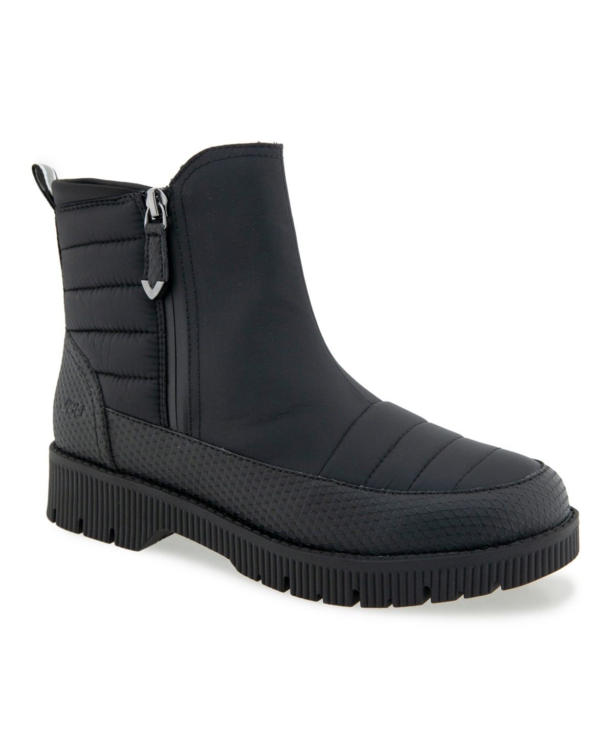 Jbu Women's Abigail Weather Ready-wide Casual Round Toe Booties In Black Wide