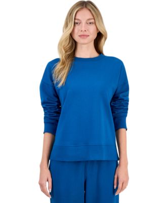 Women's Crewneck Vented-Hem Sweatshirt