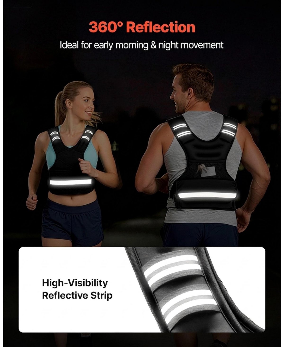 Hongge 24 to 40 lb X-Shape Weighted Vest Set with Eight Weight Packs