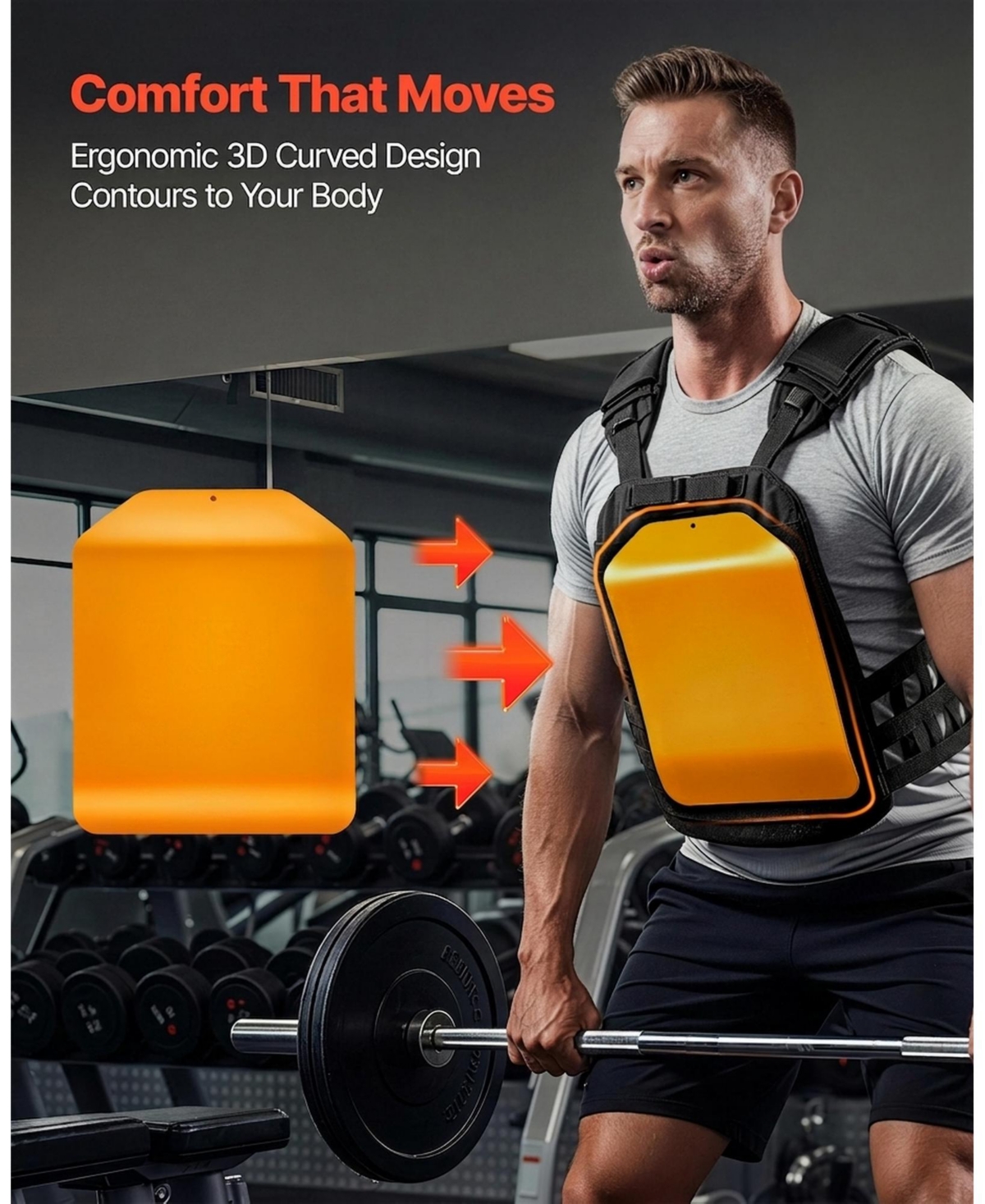 Hongge 5.75 lb Curved Steel Weight Vest Plates for Rucking Workouts