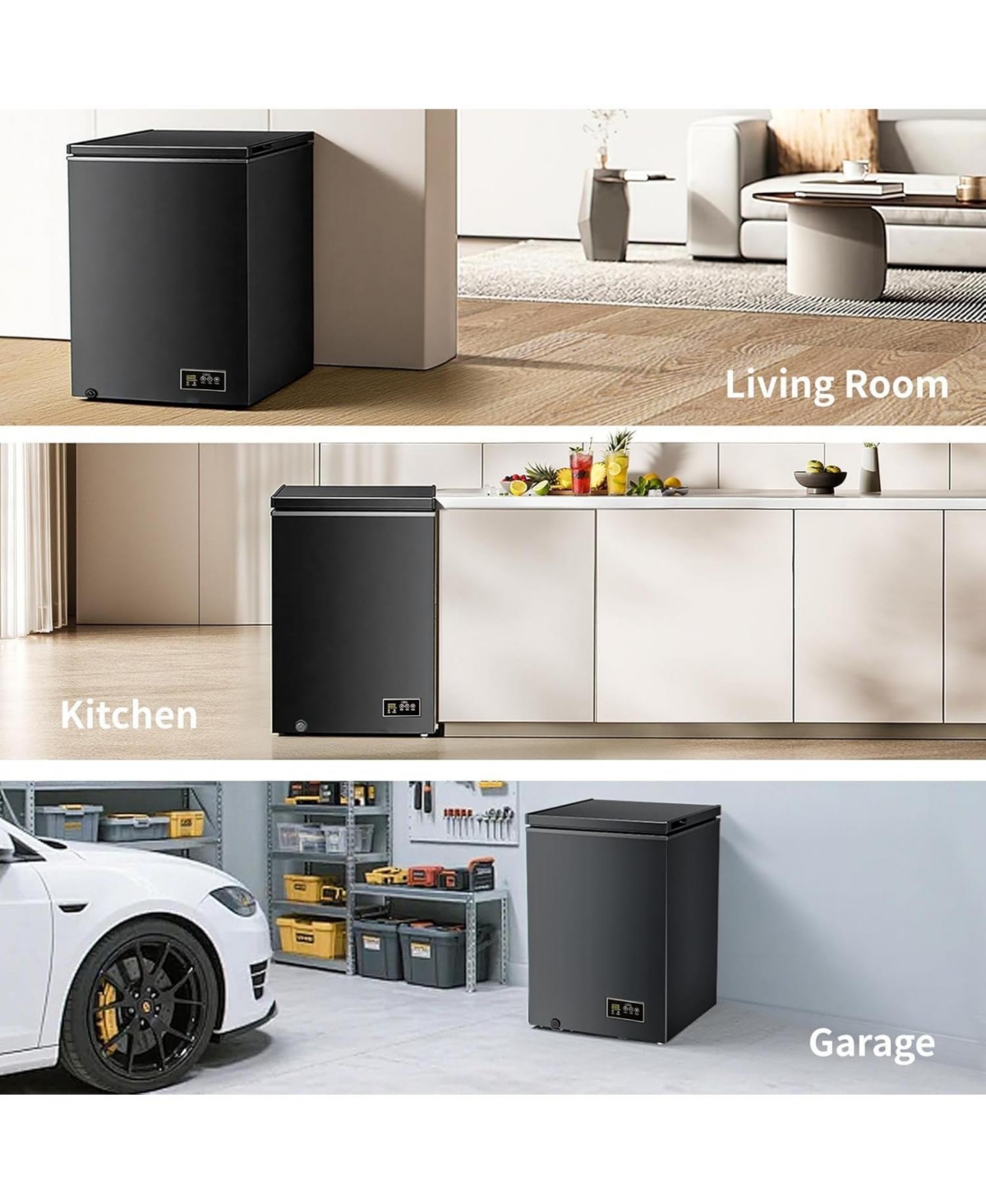 Cowsar 3.5 Cu. Ft. Chest Freezer with Digital Thermostat