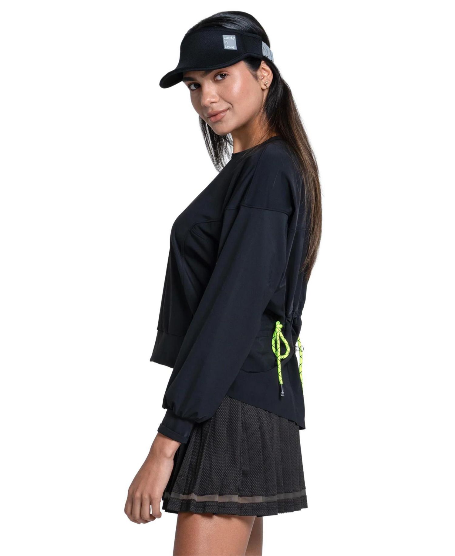 Women's Be Tulle Long-Sleeve Tulle Mesh Pullover