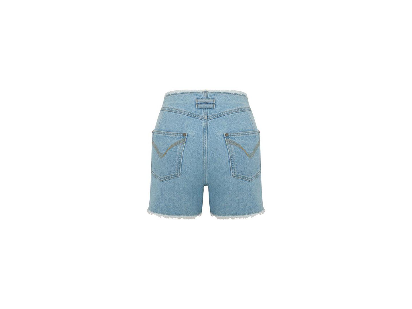Женские шорты PCFG Cotton High Waist Denim, цвет: Синий — фото 6