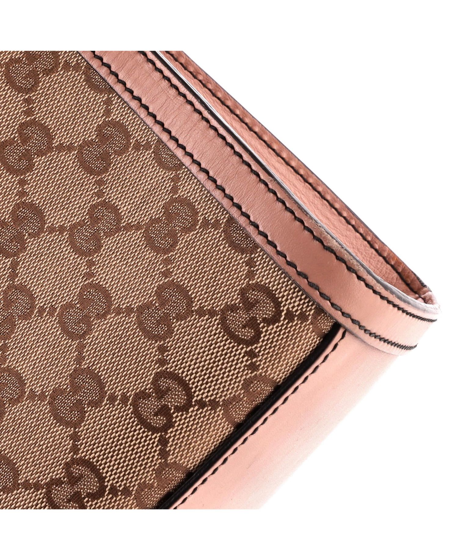 Large Emily Chain Flap Shoulder Bag GG Canvas and Leather