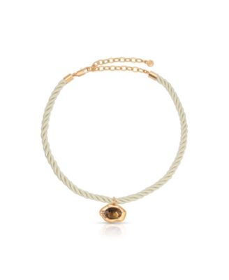 18k Gold-Plated Molten Pendant Rope Necklace