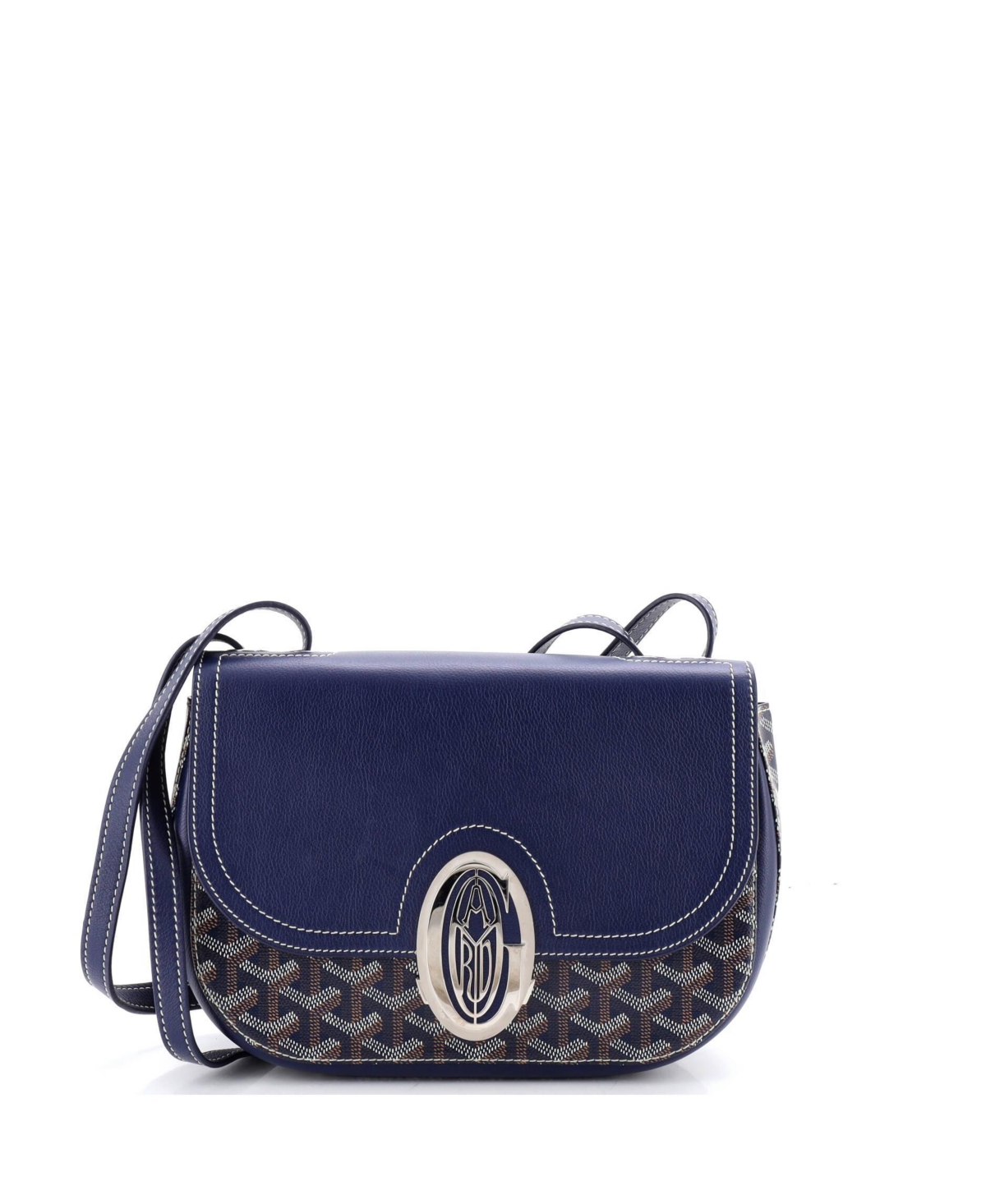 Pre-Owned Goyard 233 Bag Coated Canvas and Leather - Blue