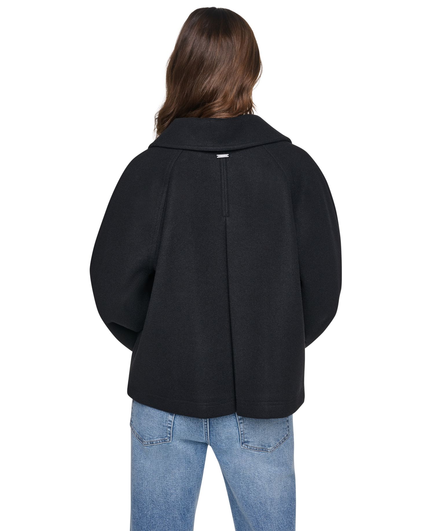 Women's Raglan Sleeve Button Front Swing Lined Coat