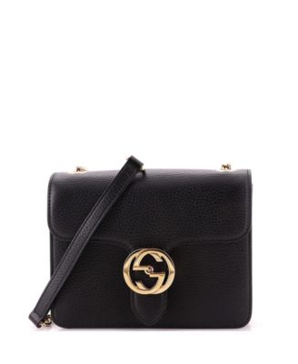 Small Interlocking Shoulder Bag Leather