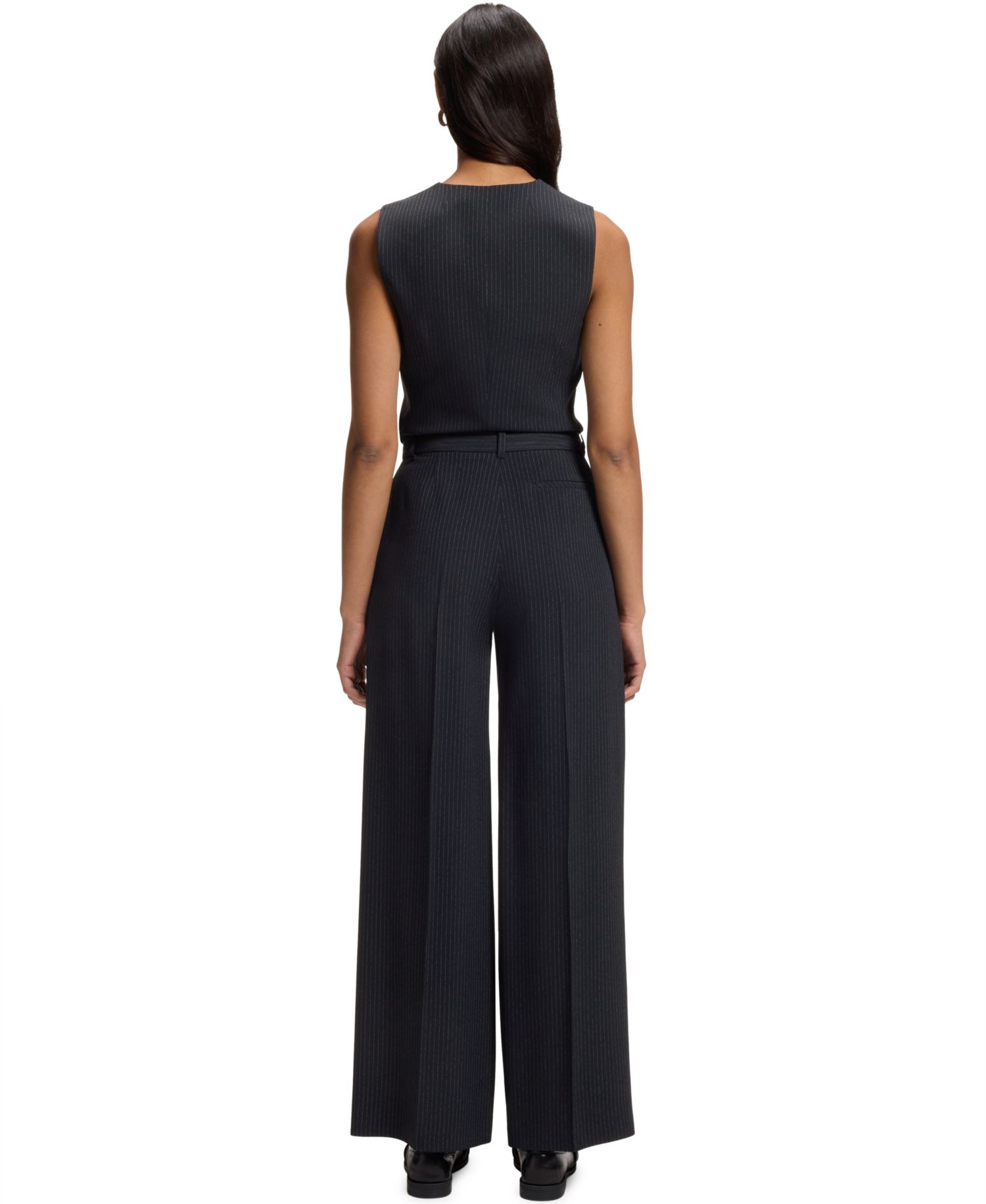 BOSS by Women's Stretch Crepe Regular-Fit Pants