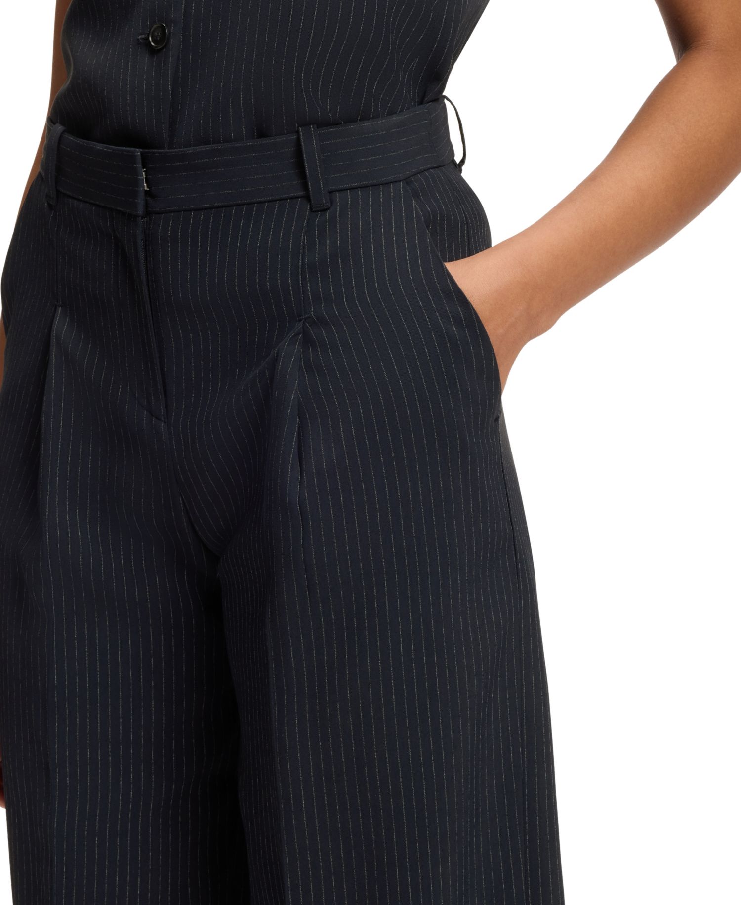 BOSS by Women's Stretch Crepe Regular-Fit Pants