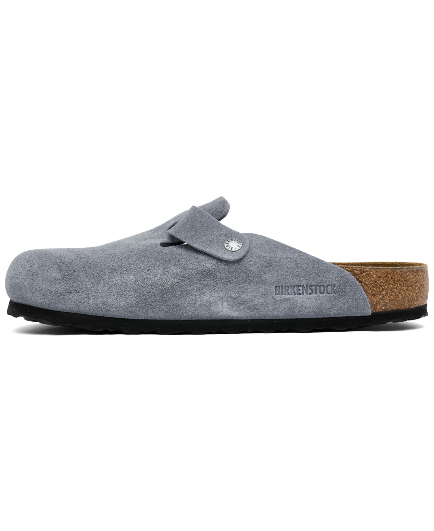 Мужские сабо Birkenstock Boston Suede Leather Slip-On, цвет: Каменный синий — фото 3