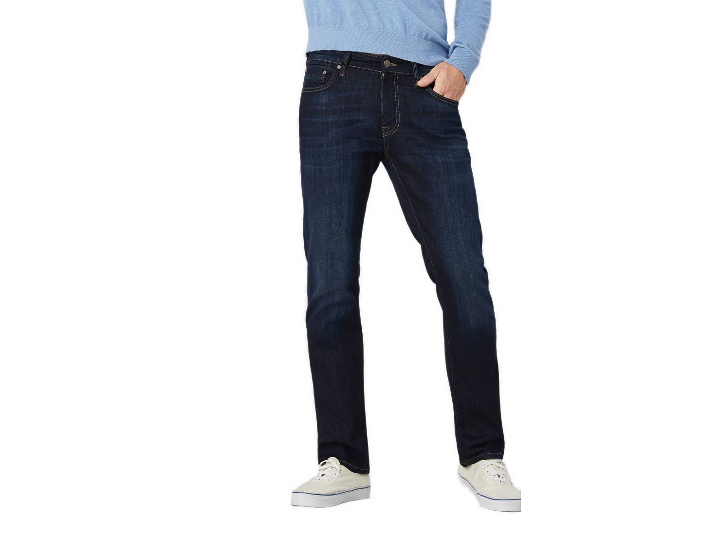 Мужские джинсы Mavi Jeans Zach Straight-Leg Regular Rise, цвет: Rinse Brushed Williamsburg — фото 1