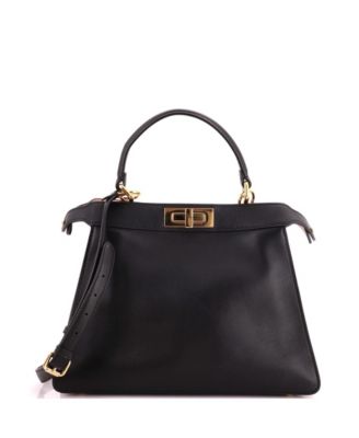 Medium Peekaboo ISeeU Bag Leather