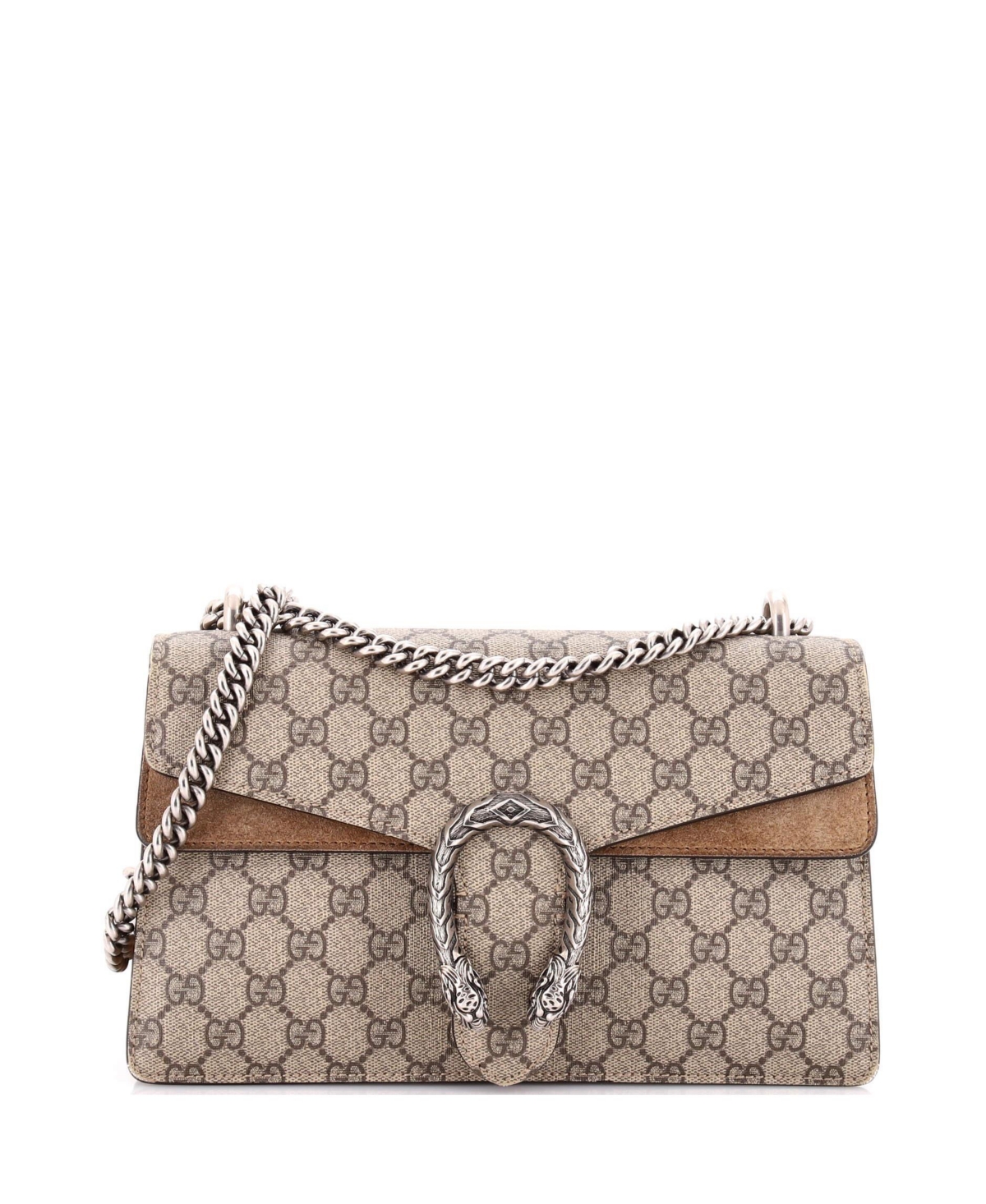 Pre-Owned Gucci Small Dionysus Bag Gg Coated Canvas - Brown