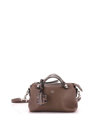 Mini By The Way Satchel Leather with Zucca Embossed Detail