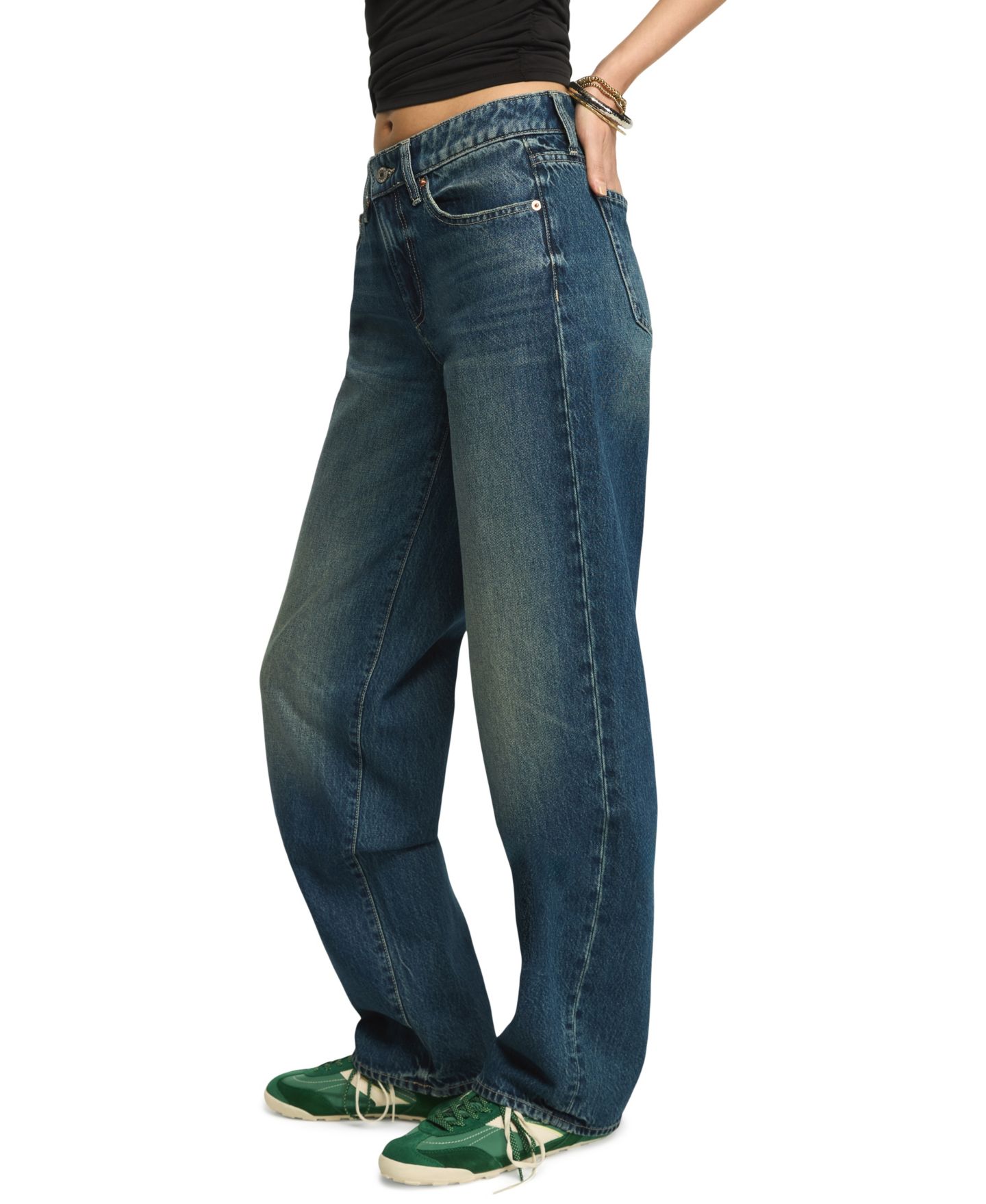Женские джинсы Lucky Brand The Baggy Low-Rise Wide-Leg, цвет: Варёный — фото 3