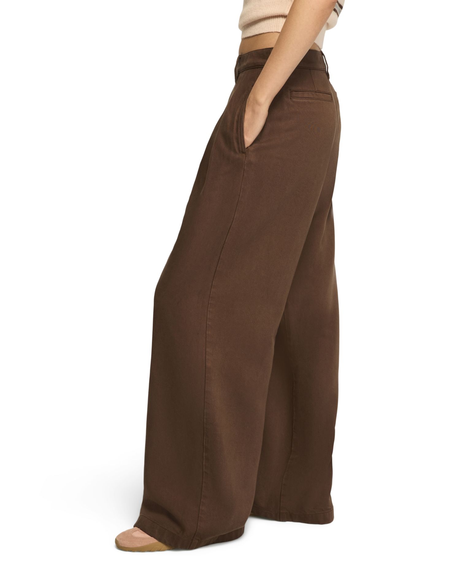 Women's Double Pleated Wide Leg Trouser