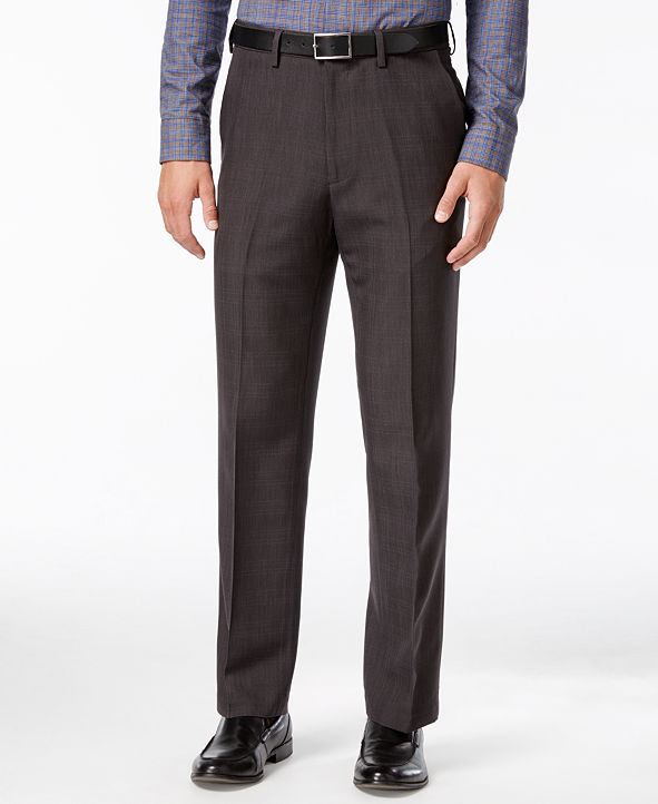 Haggar eCLo Windowpane Straight Fit Dress Pants & Reviews Pants Men