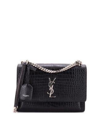 Medium Sunset Crossbody Bag Embossed Leather
