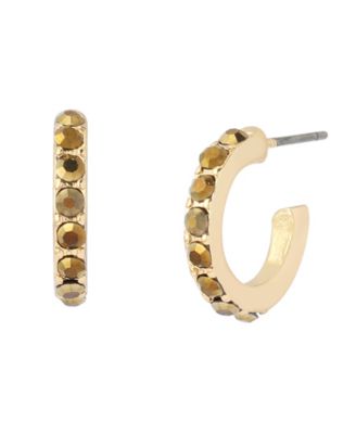 London Faux-Stone Signature Huggie Earrings