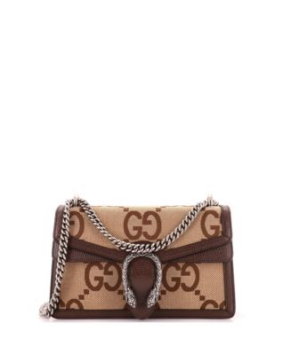 Pre-Owned Gucci Small Dionysus Bag Jumbo GG Canvas - Macy's