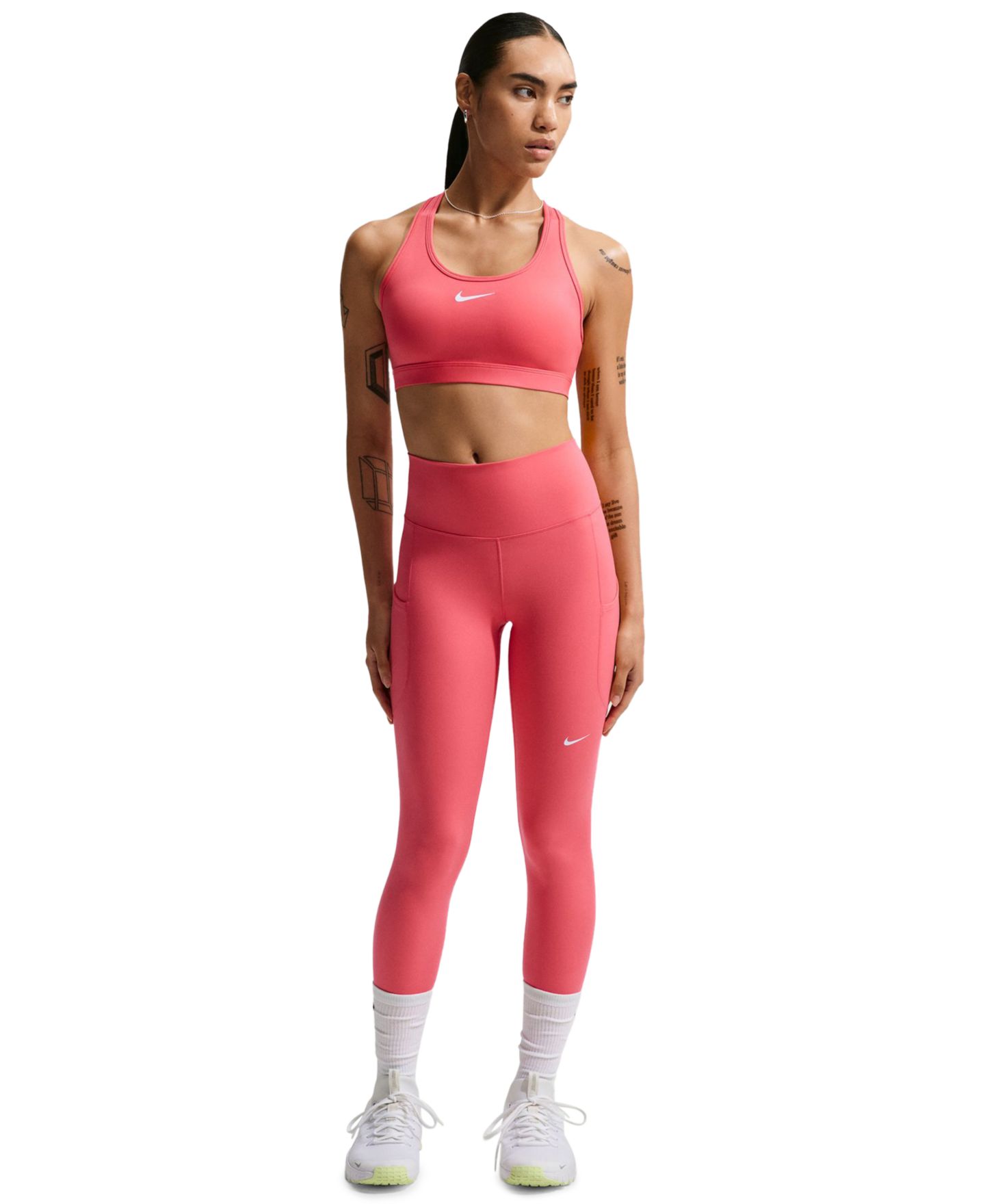 Женские леггинсы Nike One High-Waist 7/8-Leggings, цвет: Чёрный — фото 11