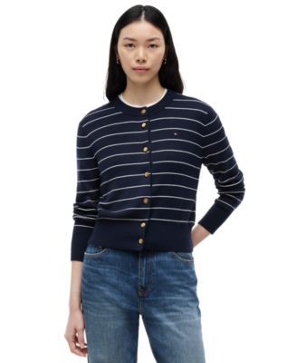 Women's Crewneck Cotton Cardigan