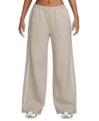 Women's Studio Fleece Mid-Rise Wide-Leg Scallop Pants