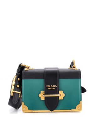 Small Cahier Crossbody Bag Leather and Saffiano Leather