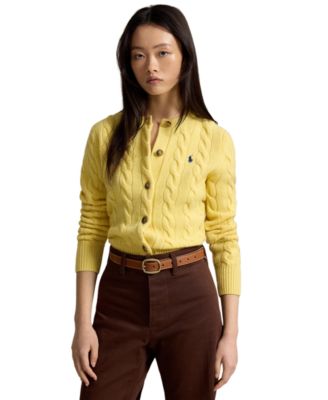 Women's Cable-Knit Wool-Cashmere Cardigan Sweater