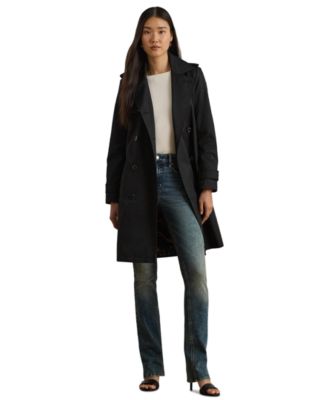 Women's Double-Breasted Belted Trench Coat, Created for Macy's