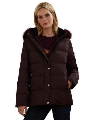 Women's Faux-Fur Hooded Puffer Coat