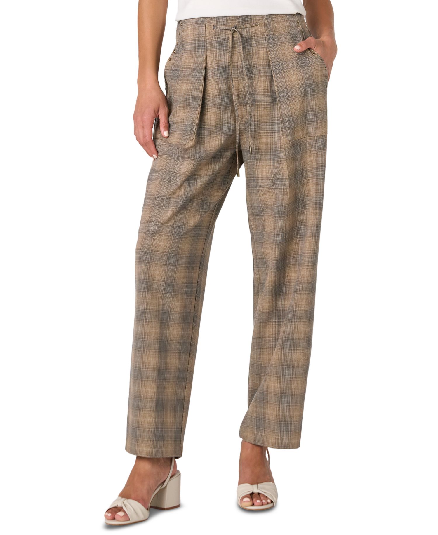 Women's High-Rise Crop Drawstring Trouser