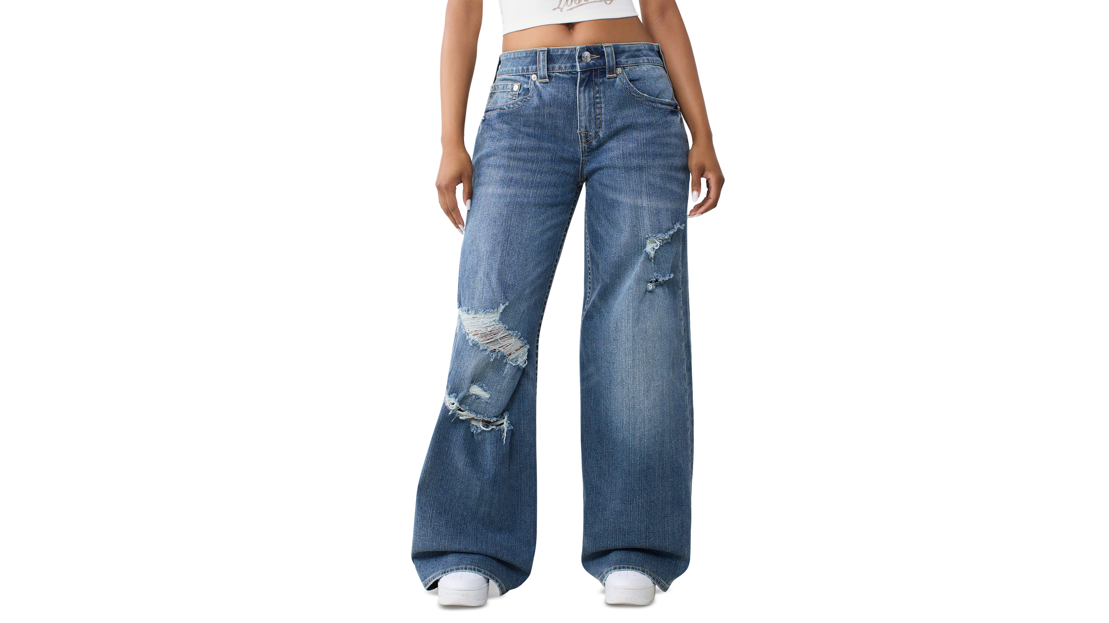 True Religion Women's Jessie Super Baggy Jeans