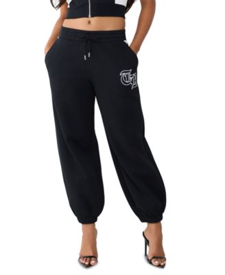 Women's Contrast-Paneled Baggy Joggers
