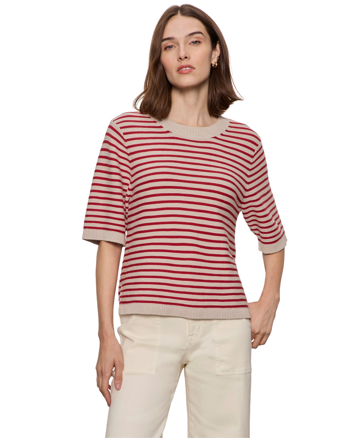 Sanctuary Women's Semi-Cropped Crewneck Sweater