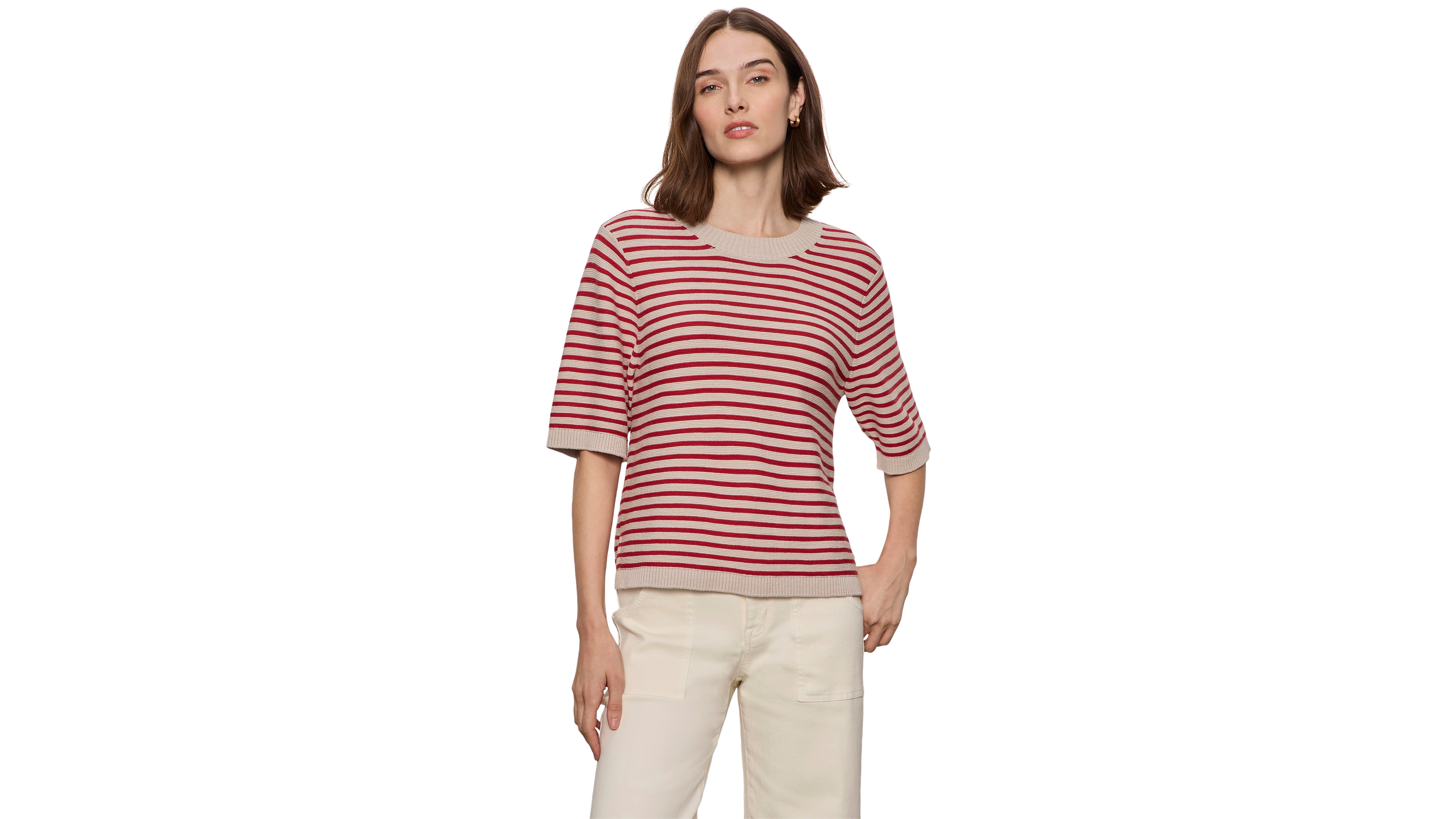 Sanctuary Women's Semi-Cropped Crewneck Sweater