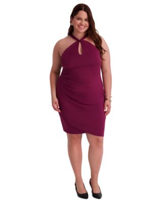 Plus Size Scuba Crepe Midi Dress